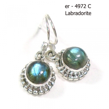 Pure silver Labradorite drop earrings